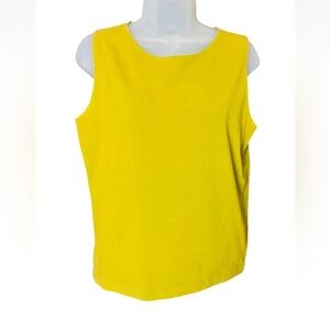 Cut Loose Women's Size M Green Sleeveless Cotton Blend Tank Classic Capsule